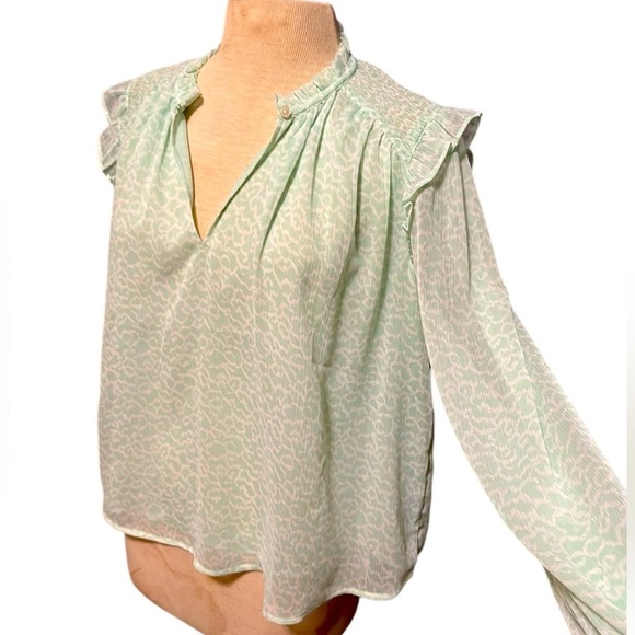 Ann Taylor‎ LOFT Mint Green Long Sleeve Top – Size Small - Picture 6 of 7